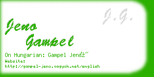 jeno gampel business card